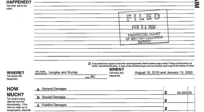 Bexte and Menzies Sue Yaniv