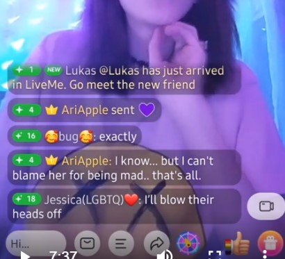 jessica yaniv simpson threat on liveme