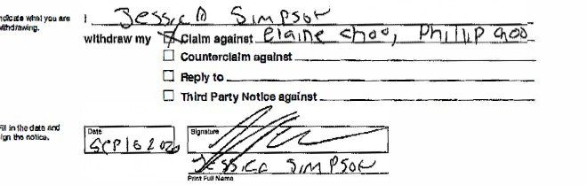 jessica yaniv simpson withdraw choo lawsuit