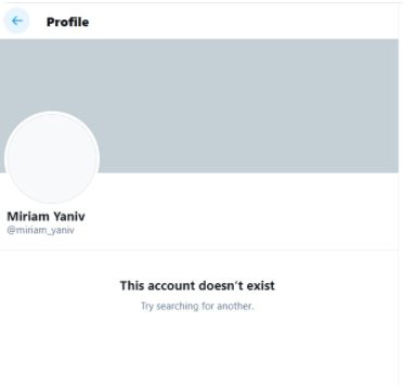 miriam yaniv twitter delete